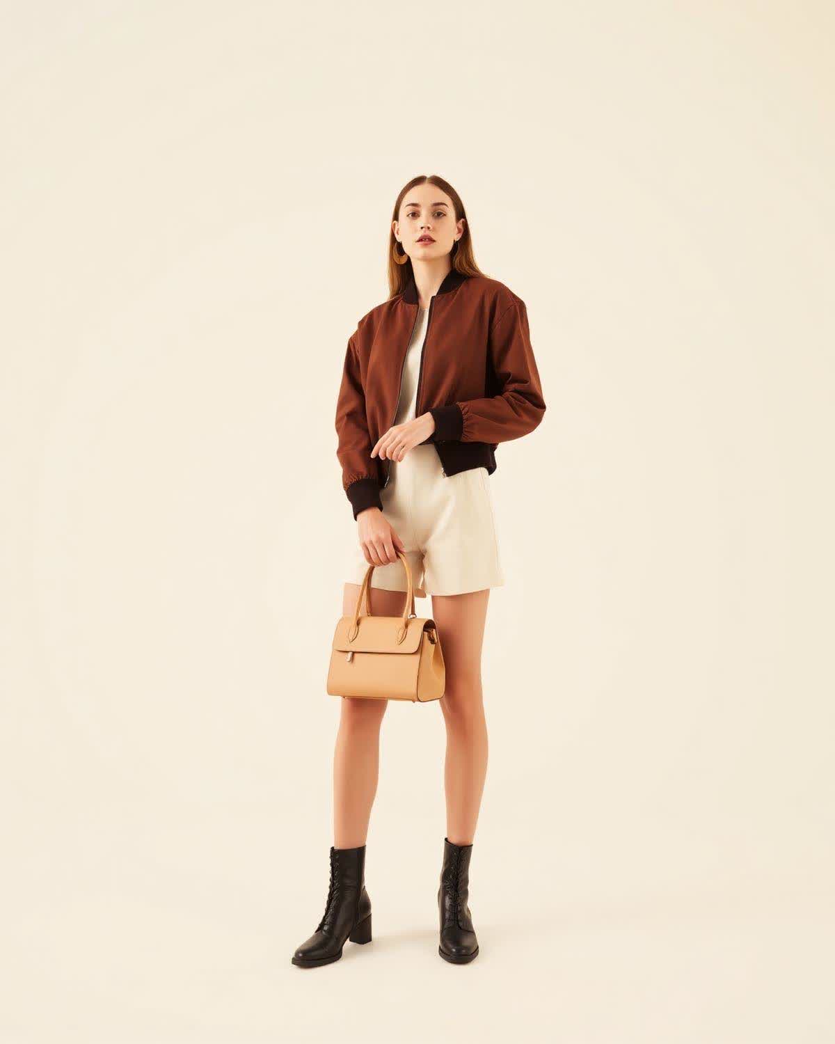 Woman in quilted ready-to-wear