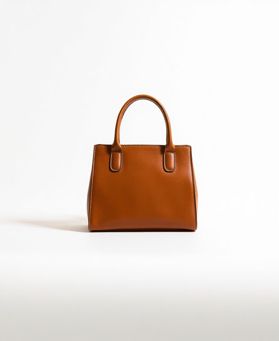 Tan Mini Top-Handle Bag